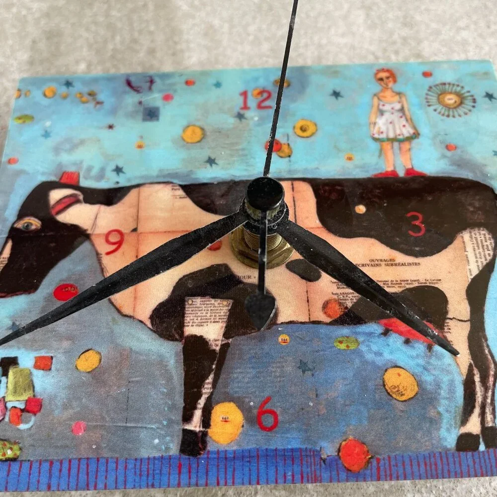 Cow Print Wall Clock